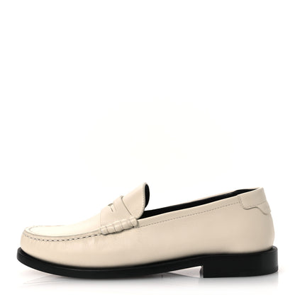 Saint Laurent Belfagor Vitello Le Loafer 15 Moccasin 37 Gold Officier Pearl 1 of 11