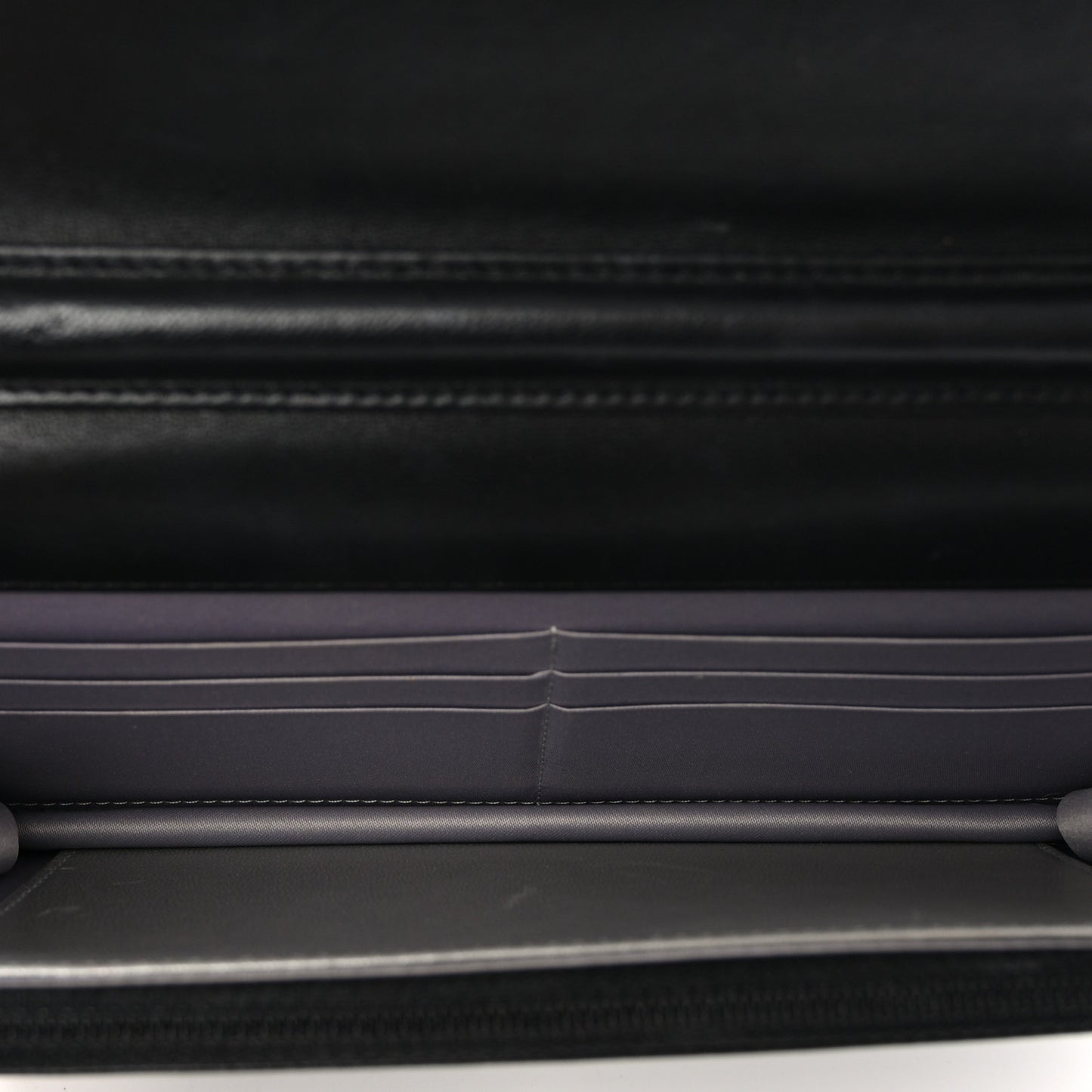 Lambskin Camellia Embossed Wallet on Chain WOC Black