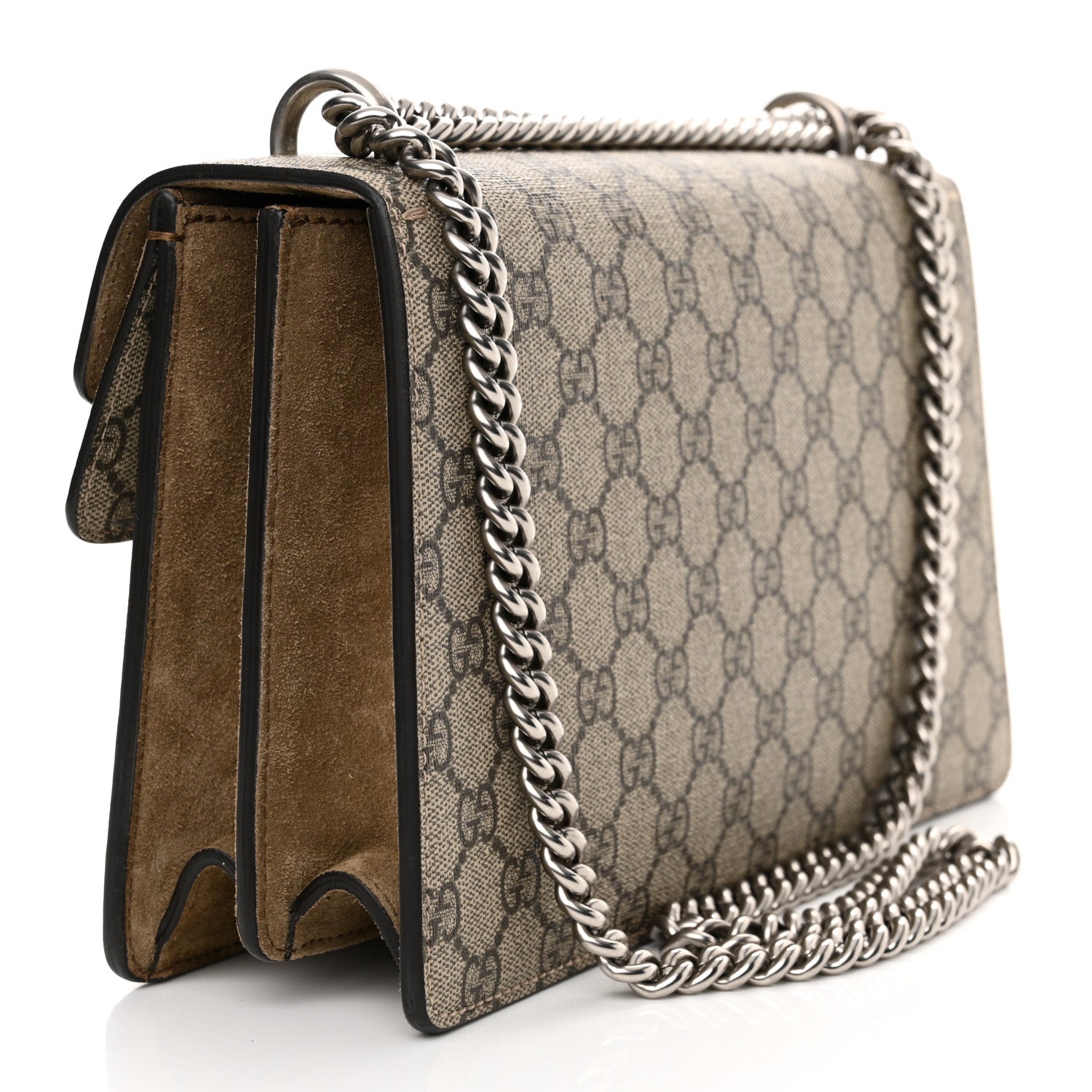 Gucci GG Supreme Monogram Small Dionysus Shoulder Bag Taupe 3 of 14