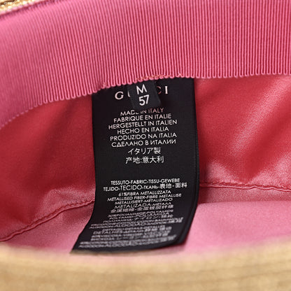 Gucci Lame Papier Hat M Black Gold 6 of 8