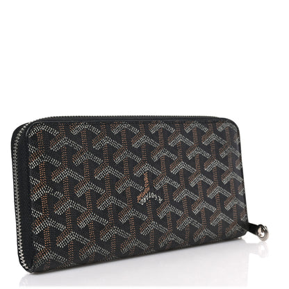 Goyard Goyardine Matignon Zip Around GM Wallet Black 3 of 6
