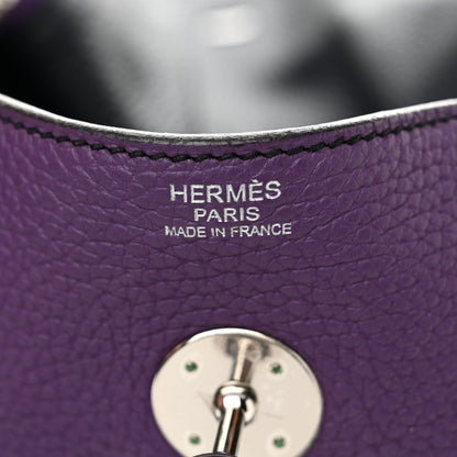 Hermes Taurillon Clemence Eclat Lindy 30 Ultraviolet Bleu Obscur 6 of 11
