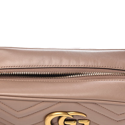 Gucci Calfskin Matelasse Small GG Marmont Chain Shoulder Bag Porcelain Rose 10 of 11