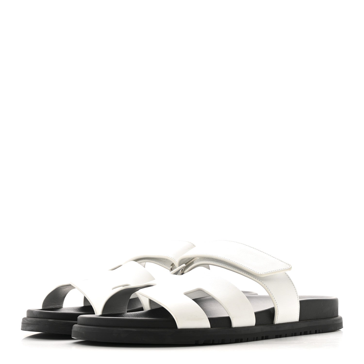 Hermes Calfskin Womens Chypre Sandals 39 White 4 of 12