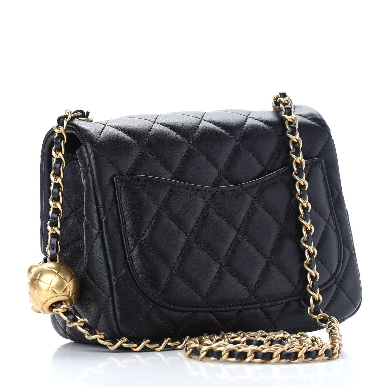 Chanel Lambskin Quilted Mini Pearl Crush Flap Black 3 of 9