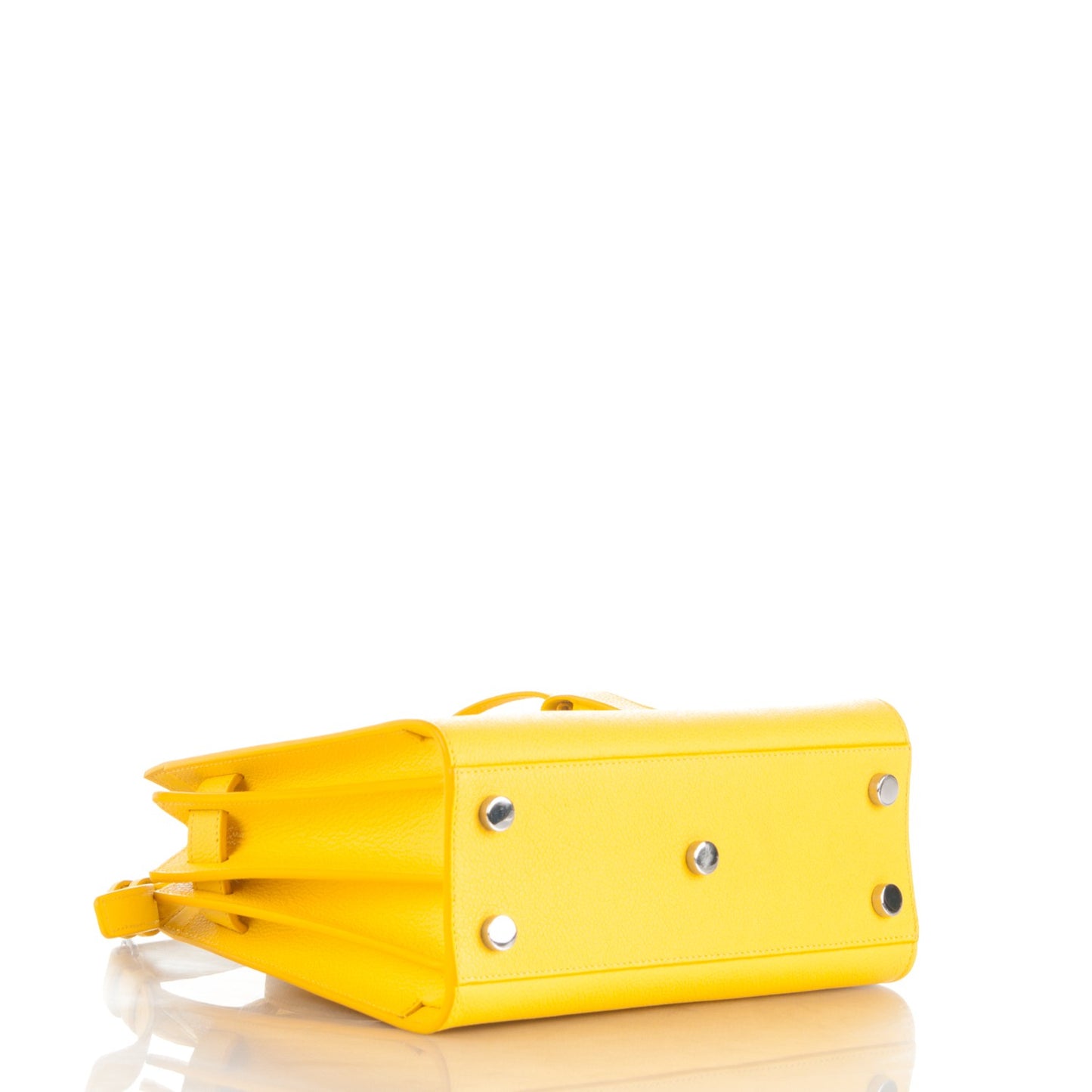 Grained Calfskin Nano Sac De Jour Jaune