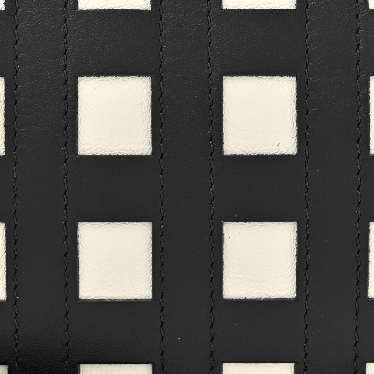Calfskin Small Gate Crossbody Bag Black White