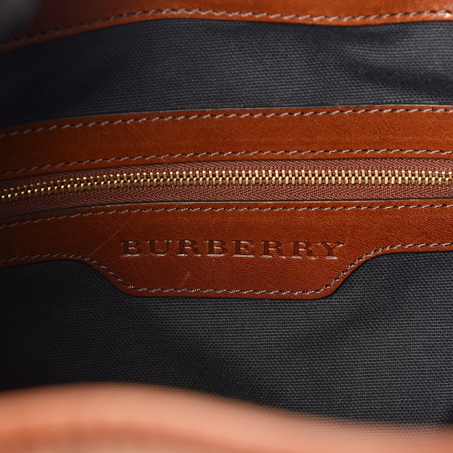 Burberry House Check Small Canterbury Tote Dark Tan 6 of 15