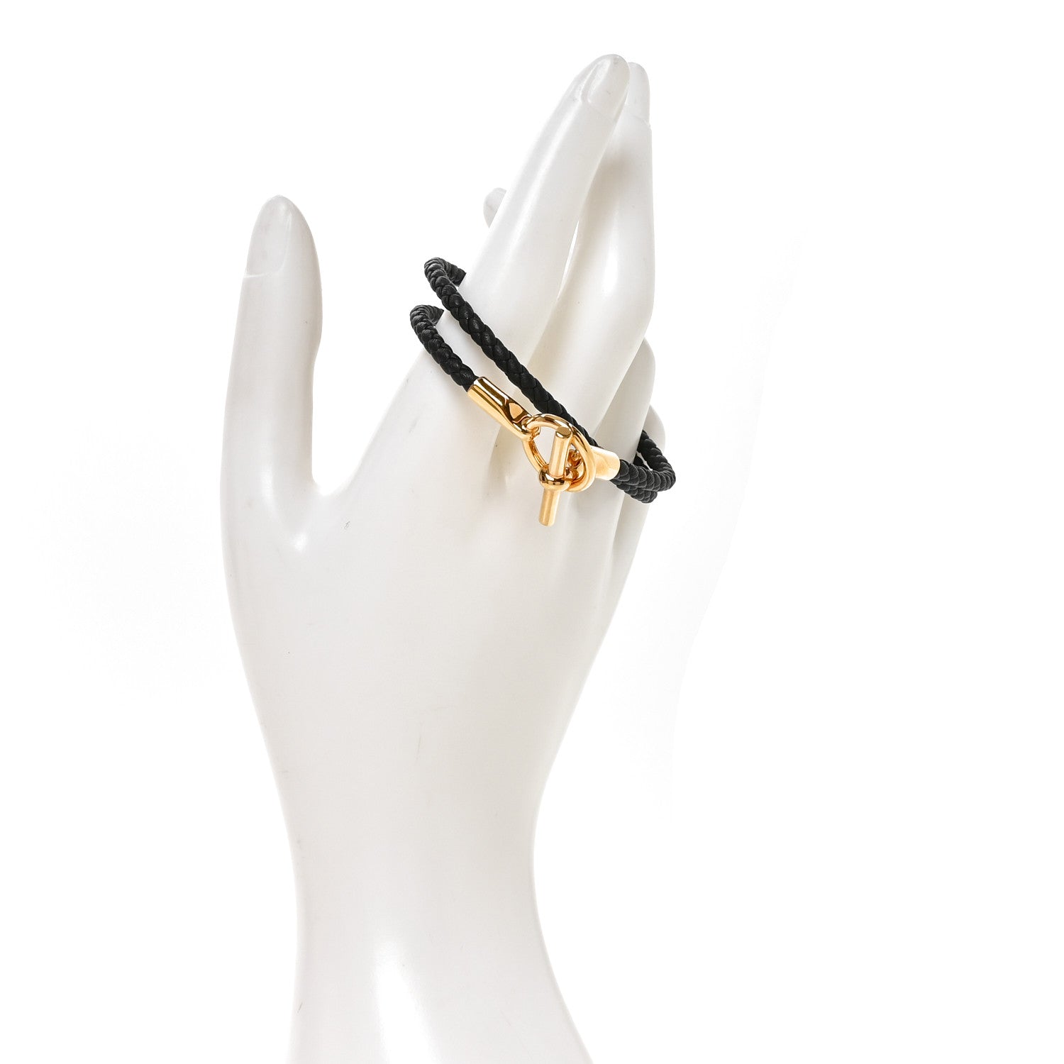 Hermes Swift Double Tour Glenan Bracelet T2 Black 2 of 4