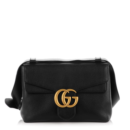 Gucci Cellarius Calfskin GG Marmont Shoulder Bag Black 1 of 7