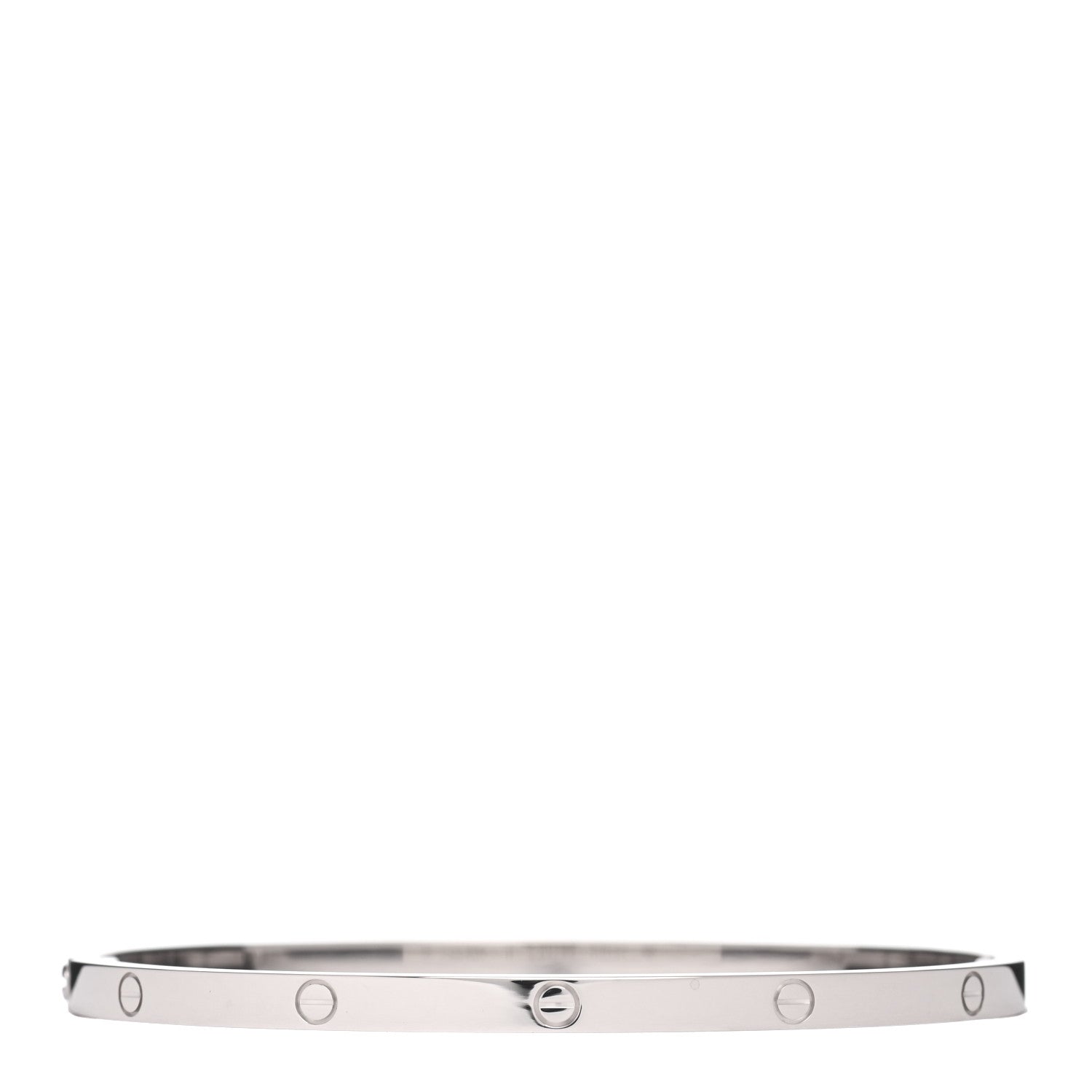 Cartier 18K White Gold Small LOVE Bracelet 18 1 of 5