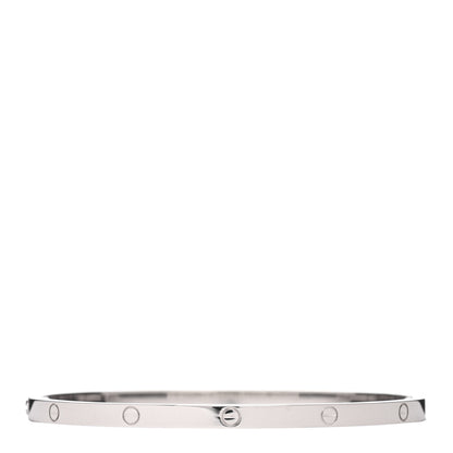 Cartier 18K White Gold Small LOVE Bracelet 18 1 of 5