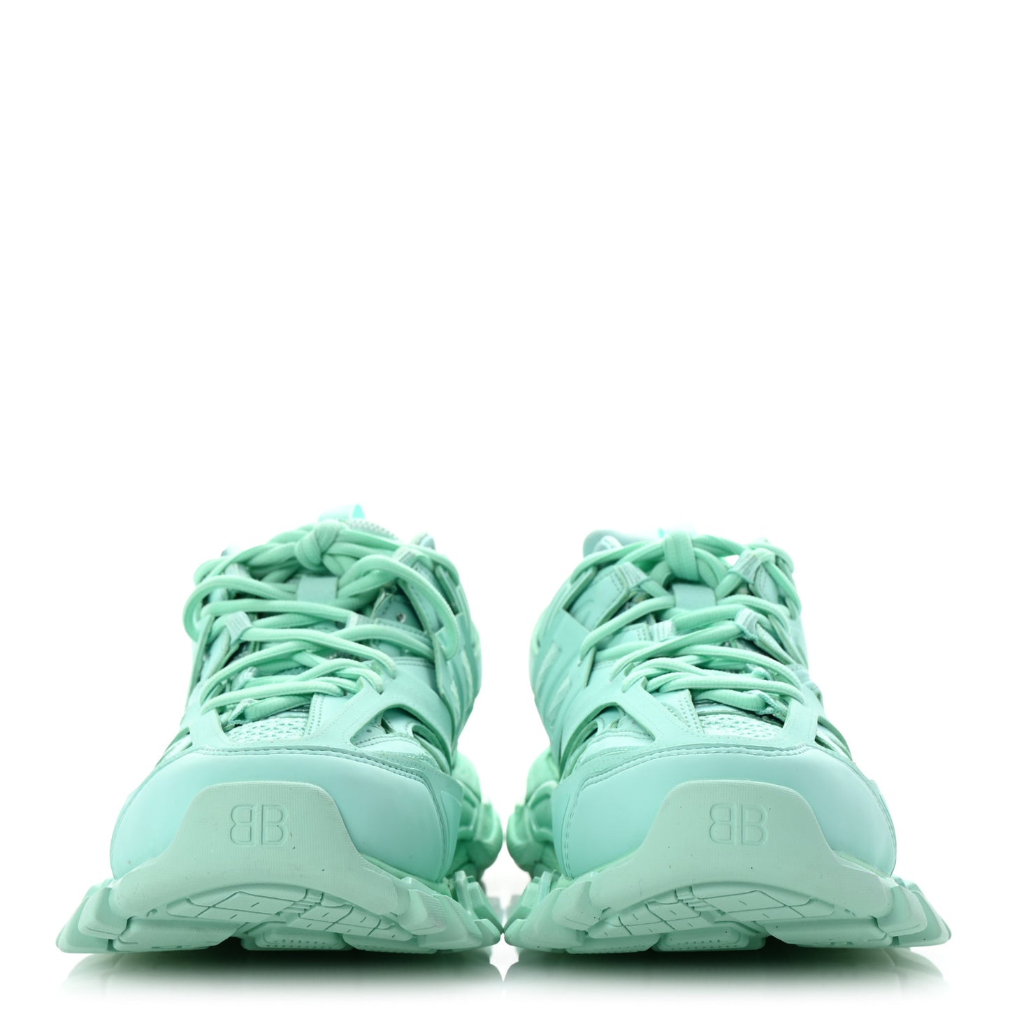 Rubber Mesh Fabric Monocolor Recycled Sole Womens Track Sneakers 40 Mint