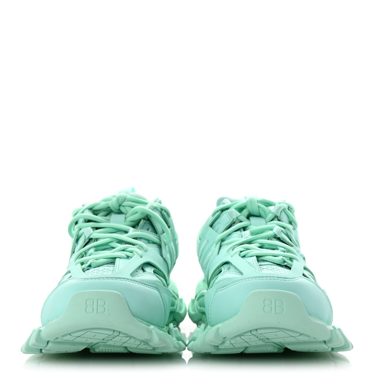 Balenciaga Rubber Mesh Fabric Monocolor Recycled Sole Womens Track Sneakers 40 Mint 3 of 13