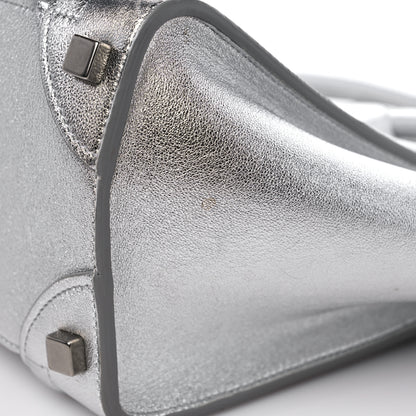 Celine Laminated Lambskin Micro Luggage Silver 11 of 18