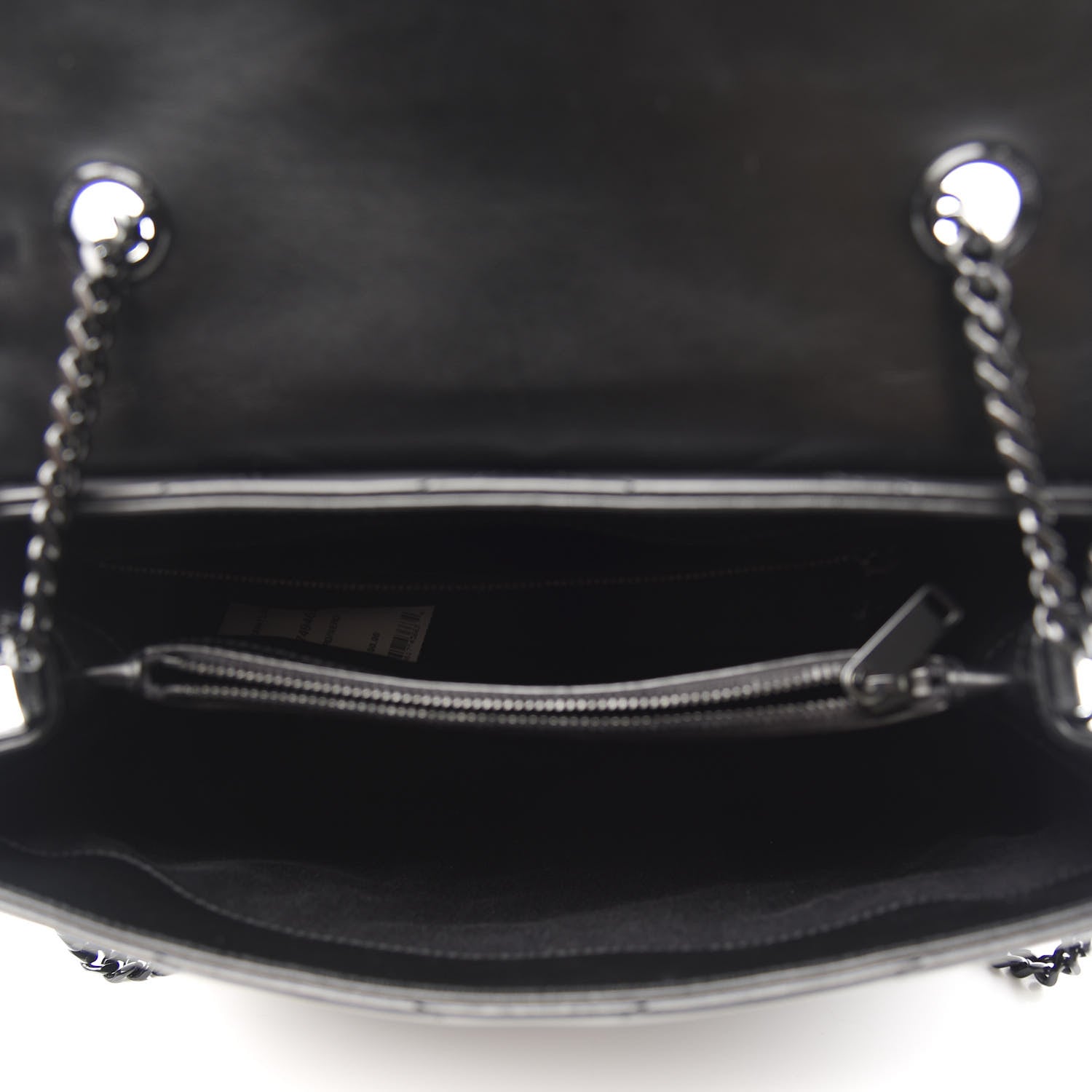Saint Laurent Calfskin Y Quilted Monogram Medium Loulou Chain Satchel Black 4 of 11