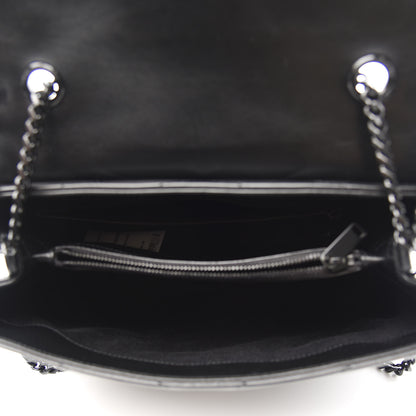 Saint Laurent Calfskin Y Quilted Monogram Medium Loulou Chain Satchel Black 4 of 11