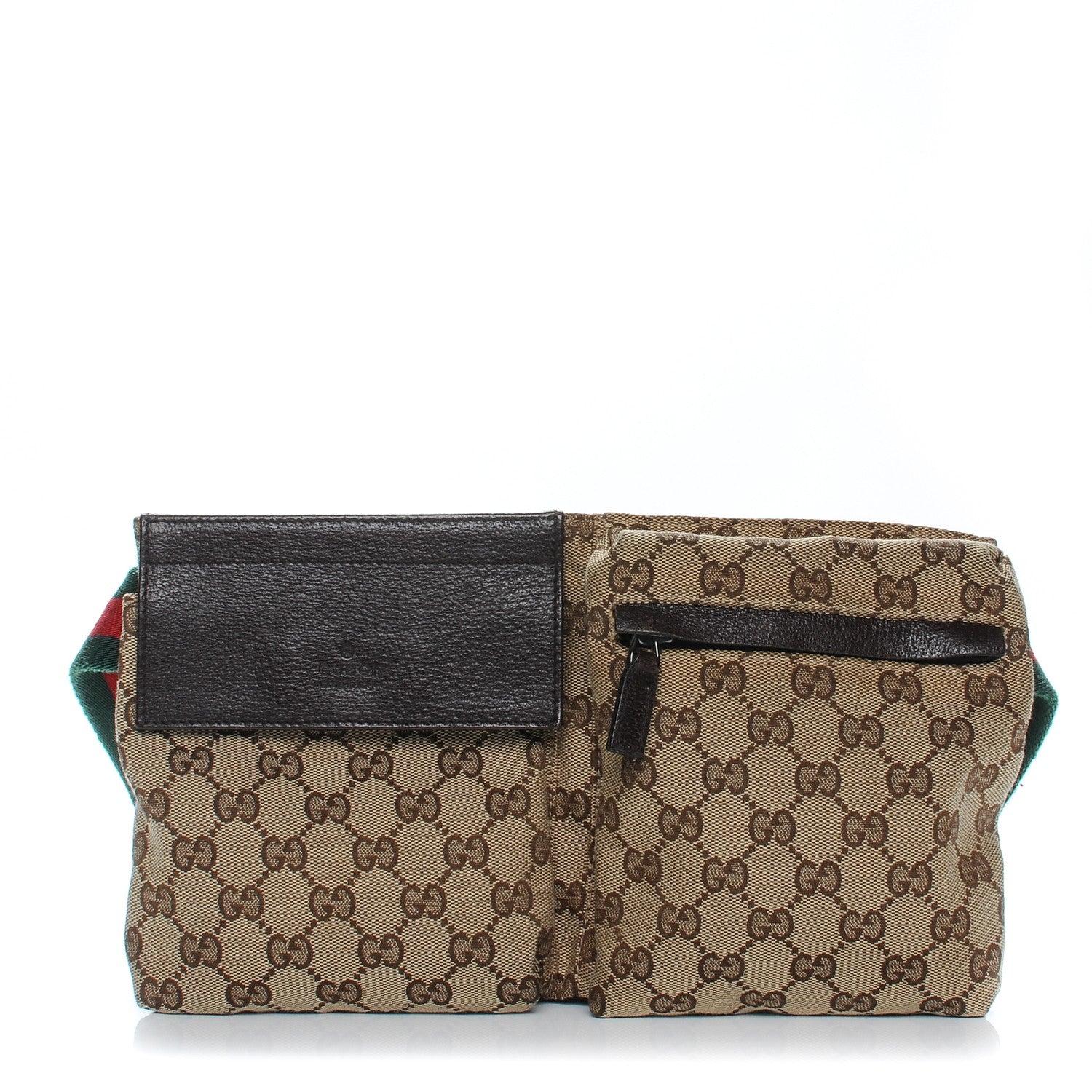 Gucci Monogram Web Belt Bag Dark Brown 1 of 8