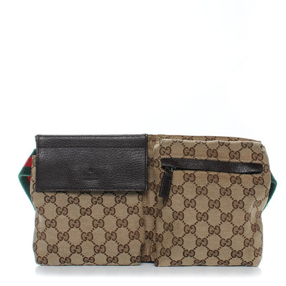 Gucci Monogram Web Belt Bag Dark Brown 1 of 8
