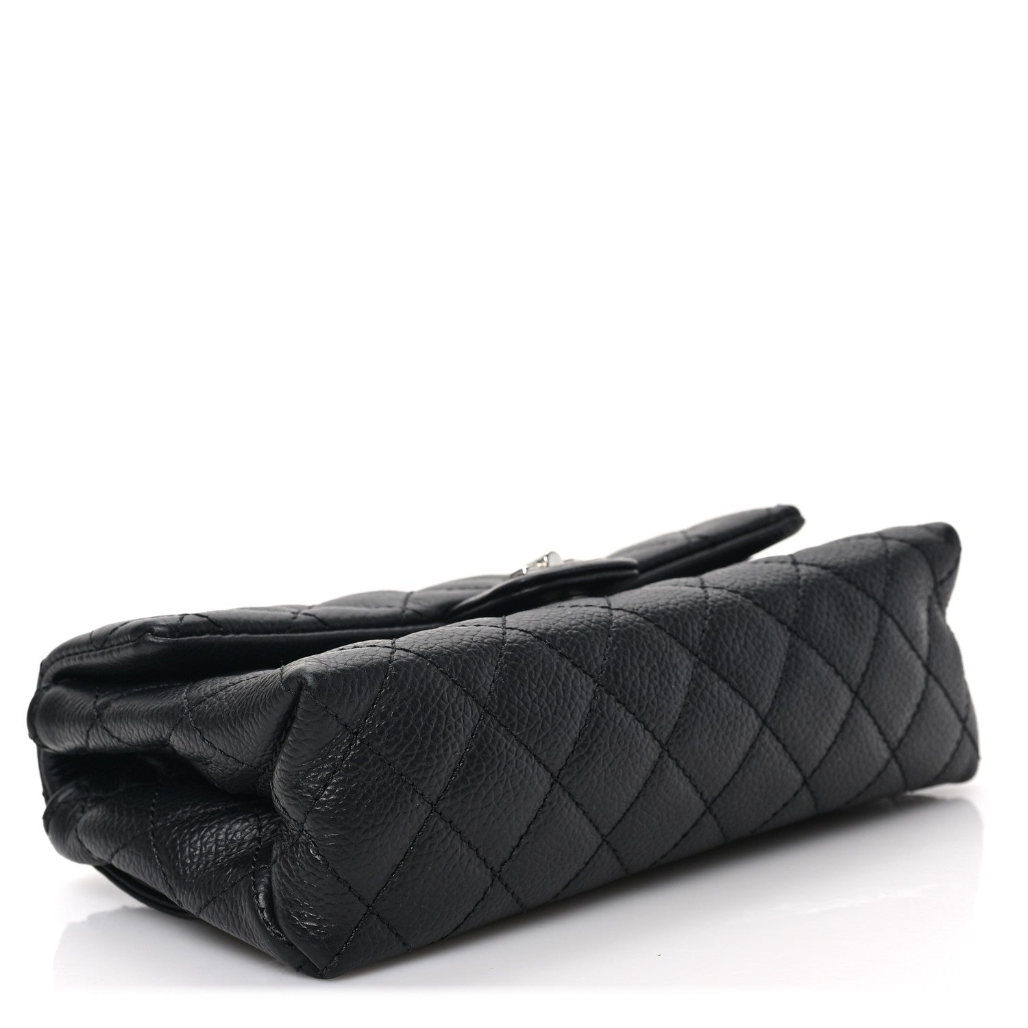 Chanel Grained Calfskin Quilted 2.55 Reissue Flap Belt Bag Clutch Black 4 of 8