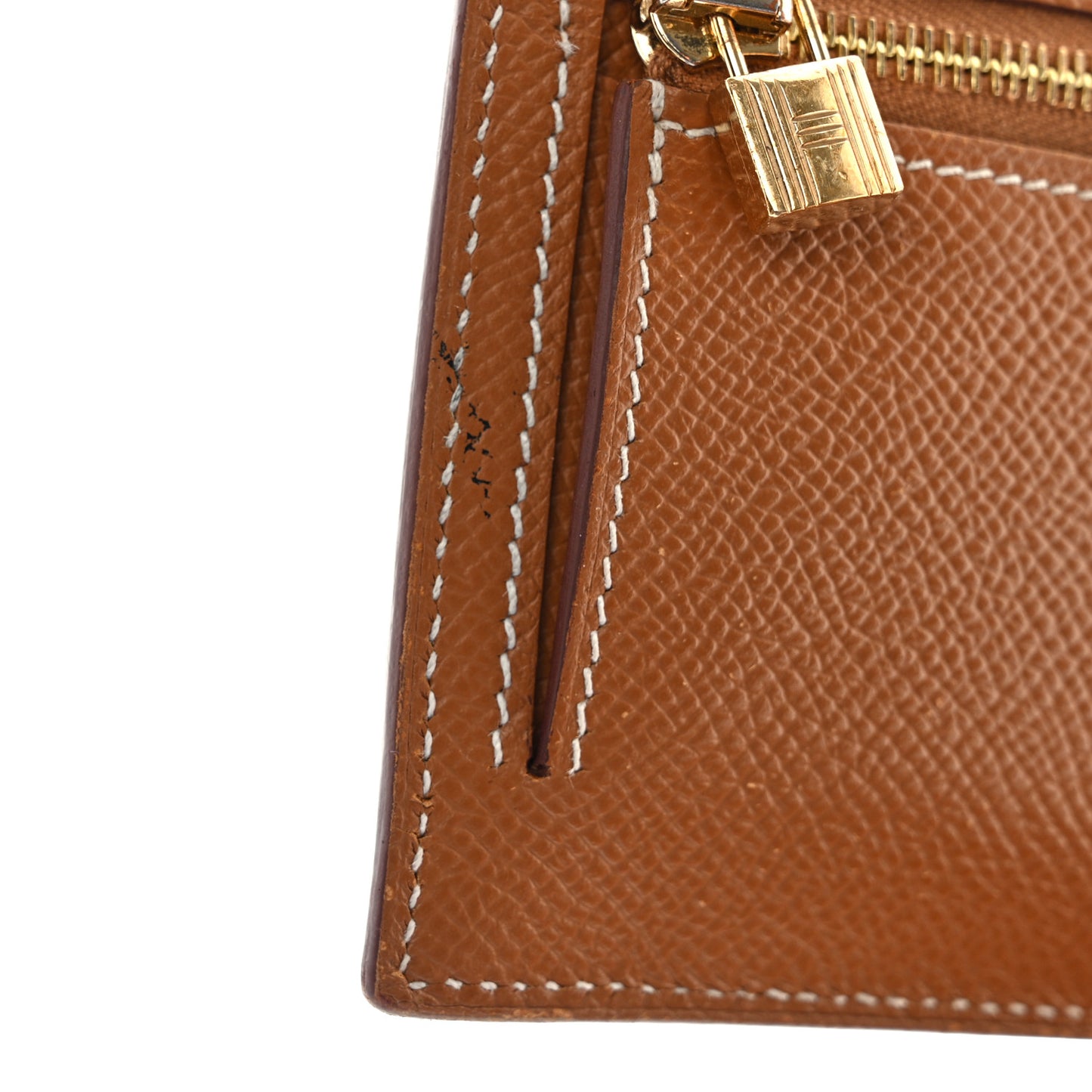 Epsom Kelly Pocket Compact Wallet Gold