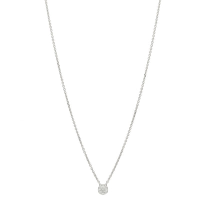Graff 18K White Gold Diamond .58ct Laurence Graff Signature Solitaire Pendant Necklace 1 of 6