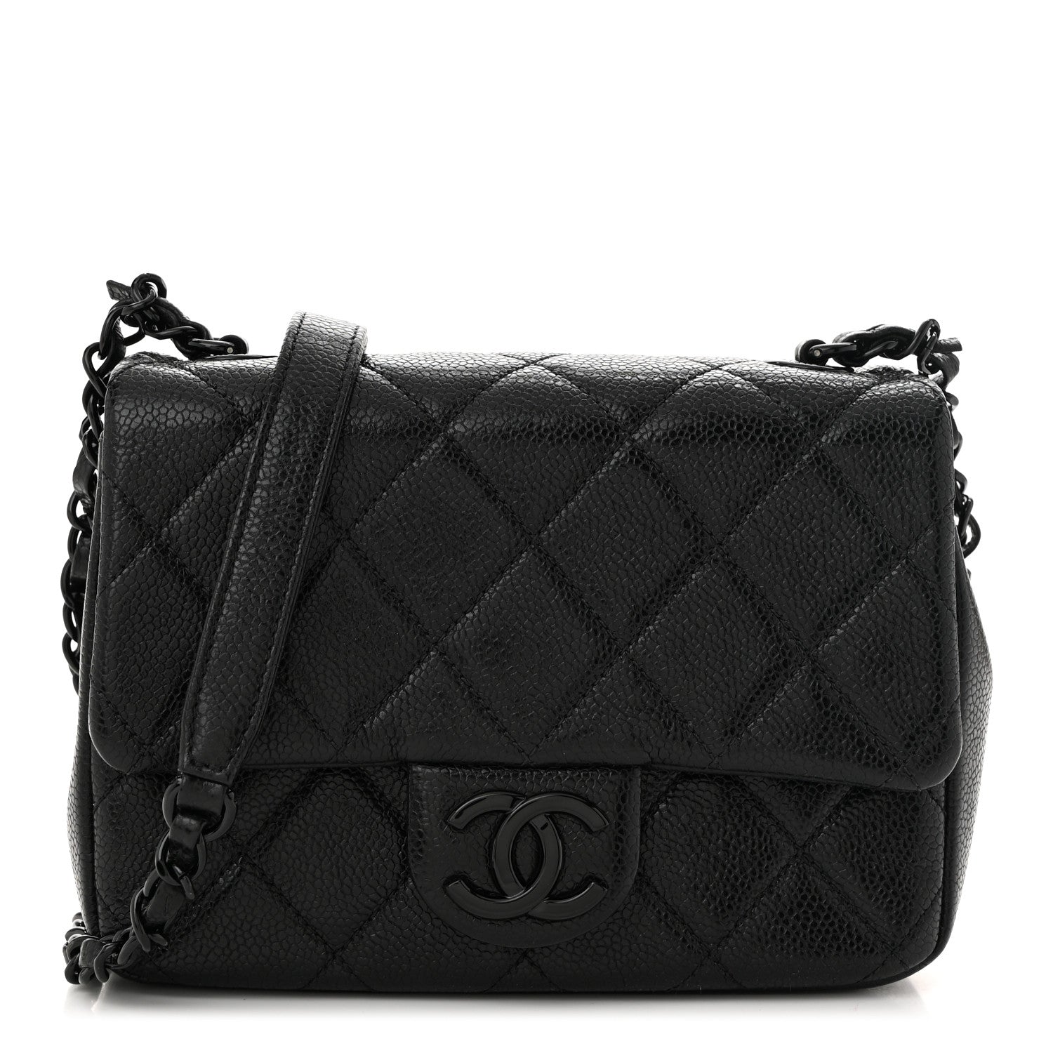 Chanel Caviar Quilted Incognito Mini Square Flap Black 1 of 11
