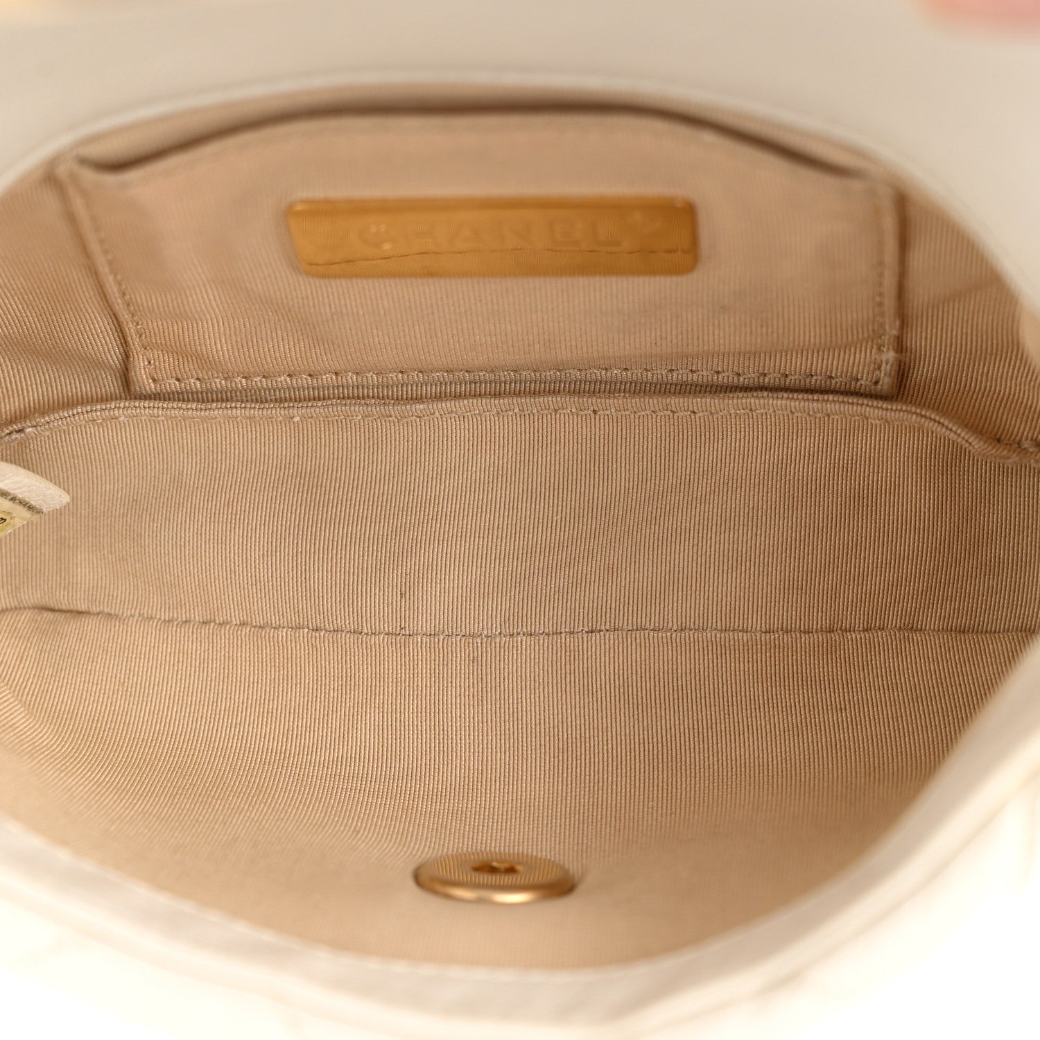 Chanel Goatskin Quilted Chanel 19 Waist Bag White 5 of 14