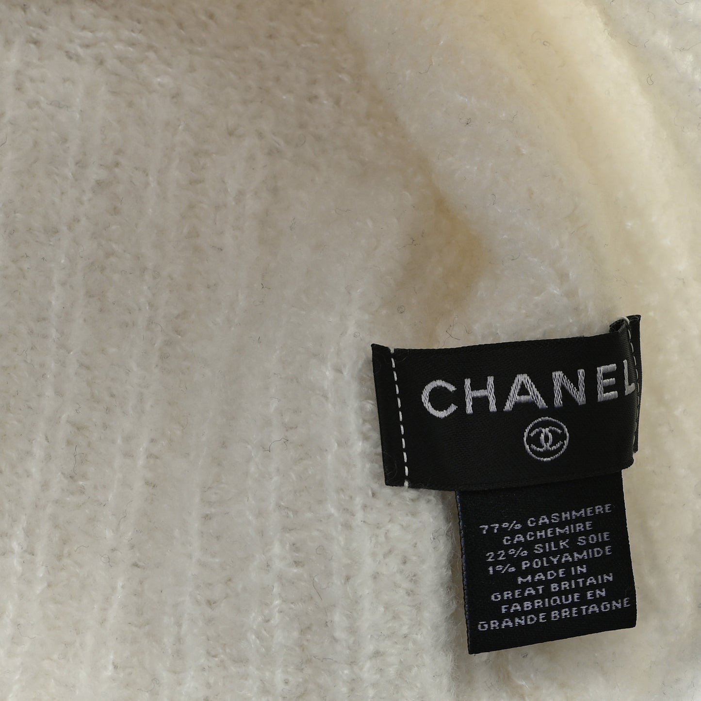 Cashmere Silk Balaclava White