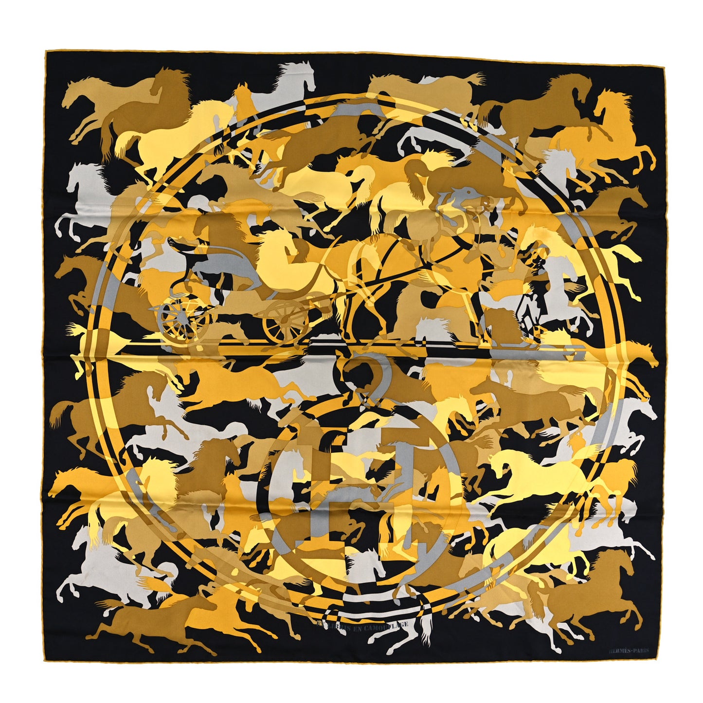 Silk Ex Libris En Camouflage Scarf 90