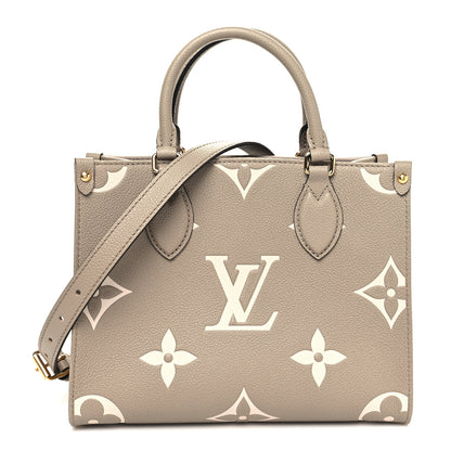 Louis Vuitton Empreinte Monogram Giant Onthego PM Tourterelle Creme 1 of 9