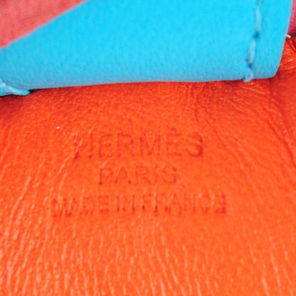 Hermes Milo Lambskin Grigri Rodeo Horse Bag Charm PM Orange Poppy Rose Azalee Bleu Azteque 4 of 5