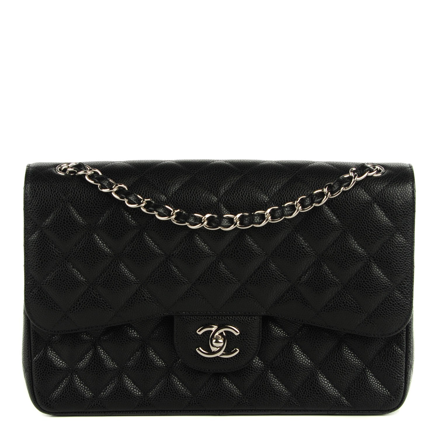 Chanel Caviar Quilted Jumbo Double Flap Black 1 of 9