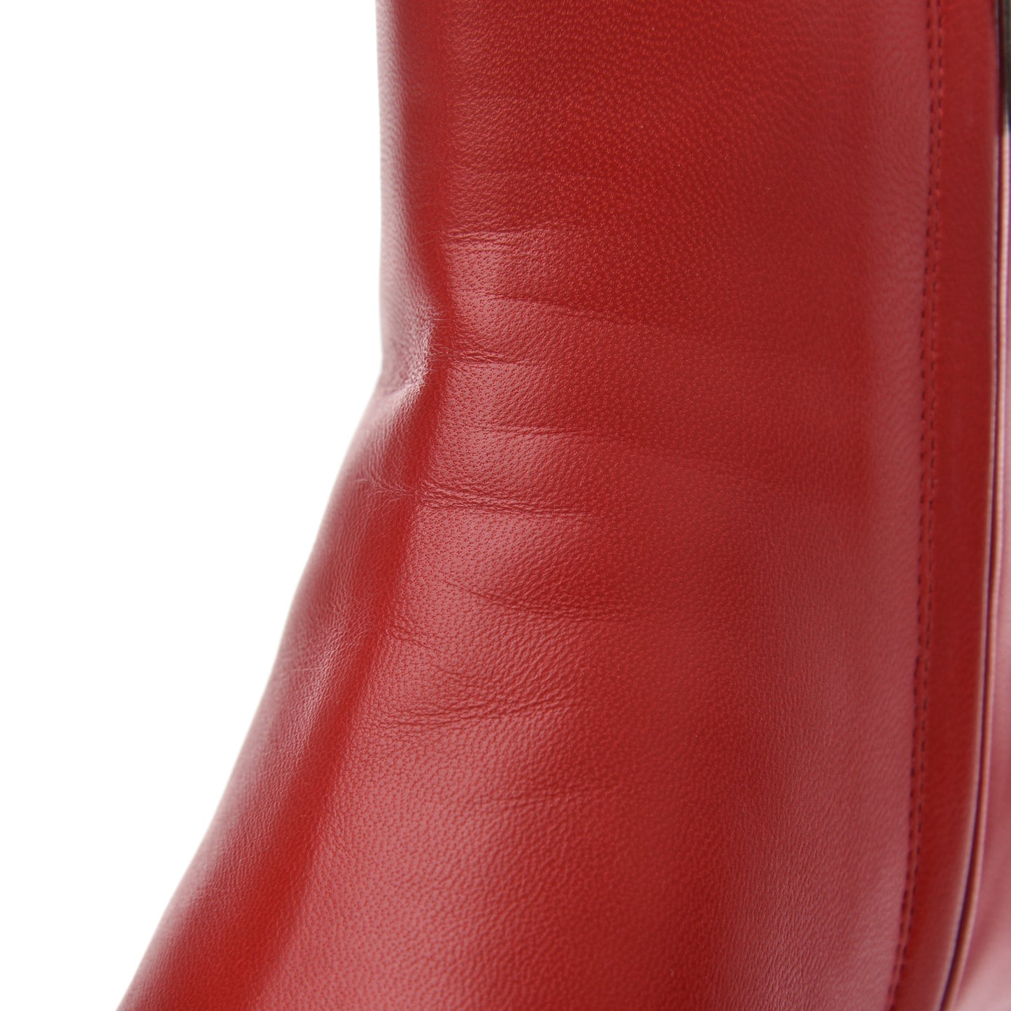 Calfskin Studded Charlotte 55 Boots 36 Red