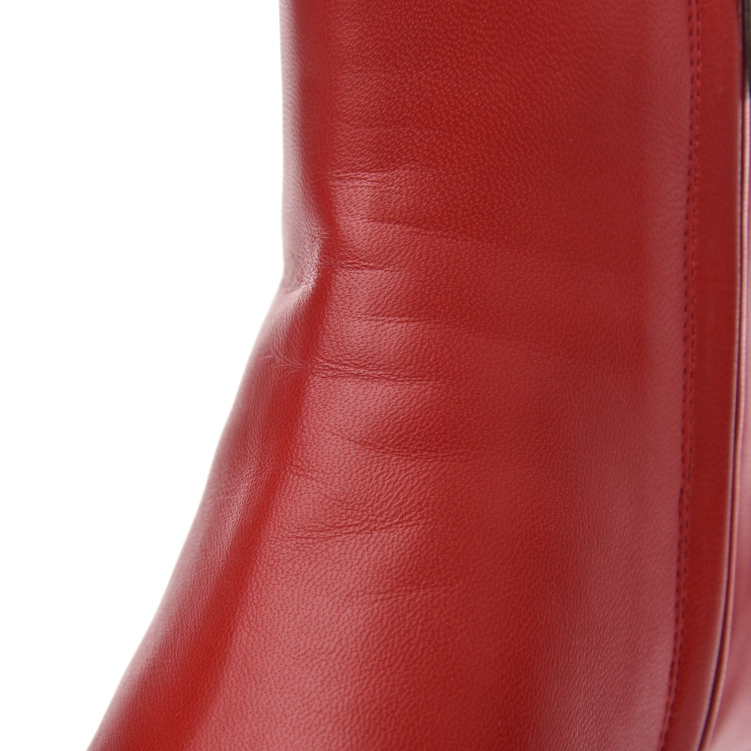Saint Laurent Calfskin Studded Charlotte 55 Boots 36 Red 14 of 16