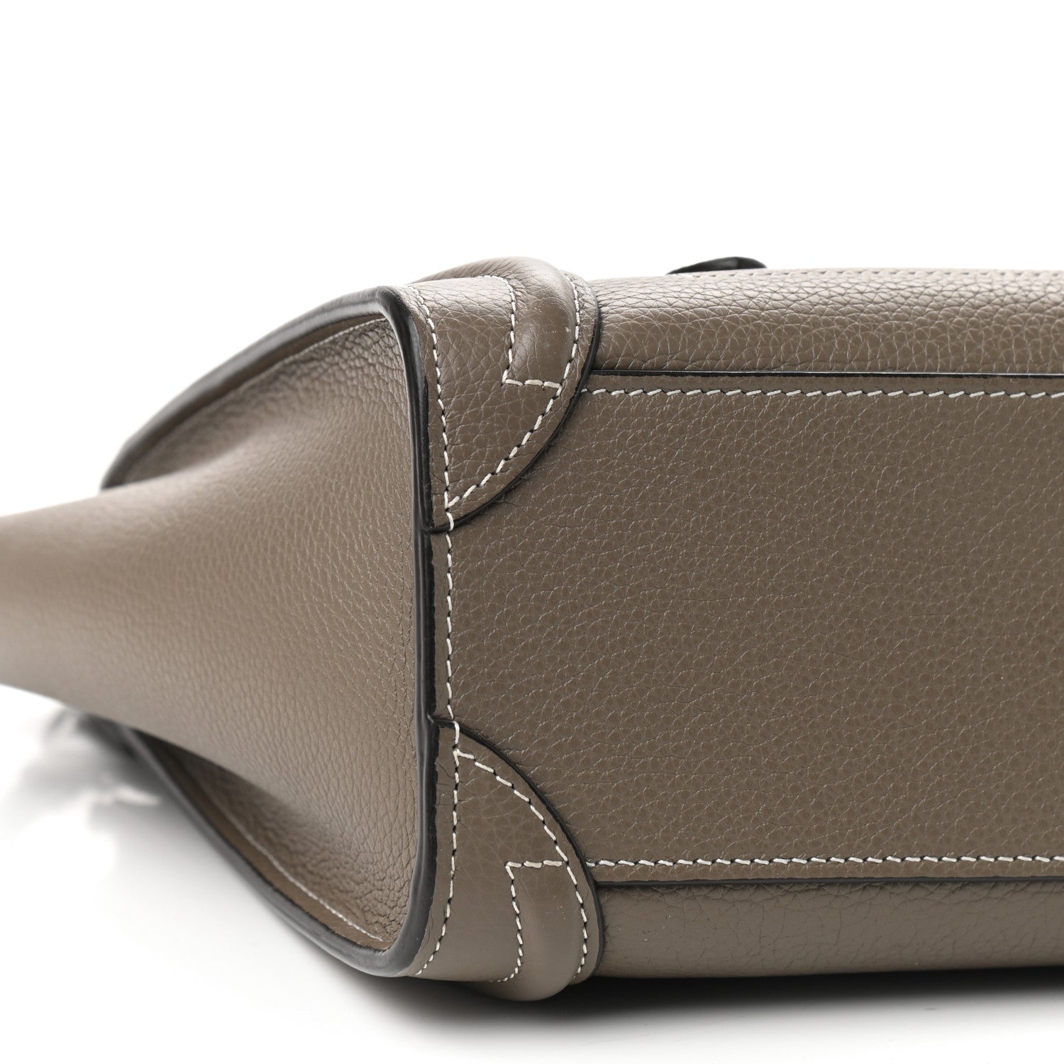 Celine Drummed Calfskin Nano Luggage Souris 8 of 9