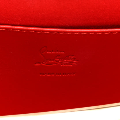 Christian Louboutin Suede Crystal Strass Small Palmette Clutch Moonlight Platine 6 of 8