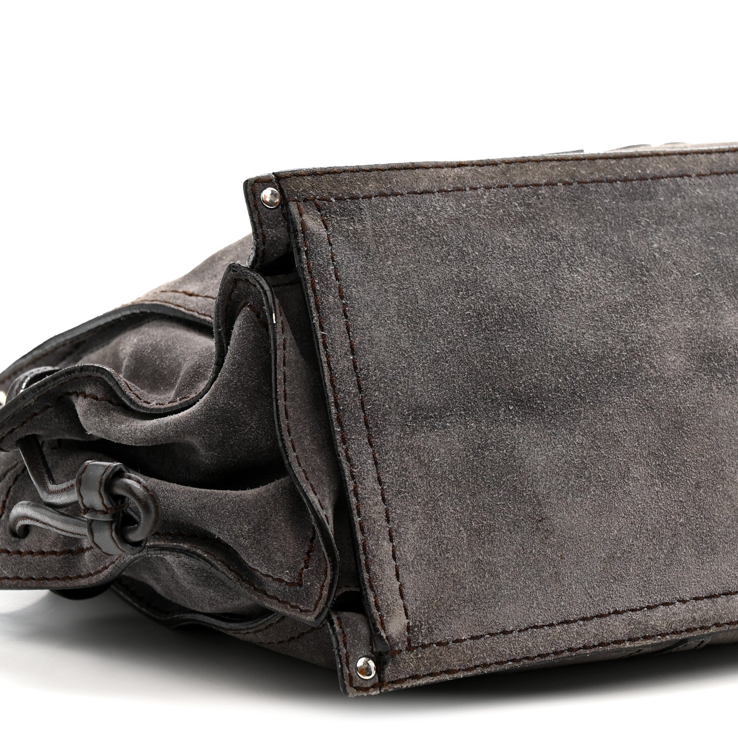 Loewe Suede Anagram Tote Grey 9 of 17