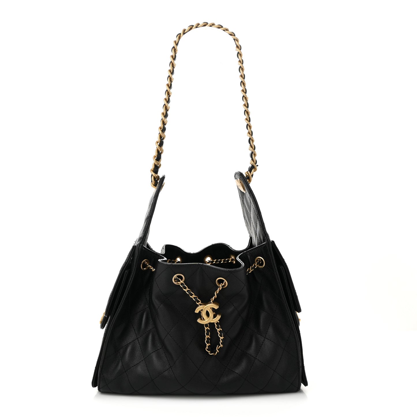 Caviar Quilted Small Chanel 25 Handbag Black