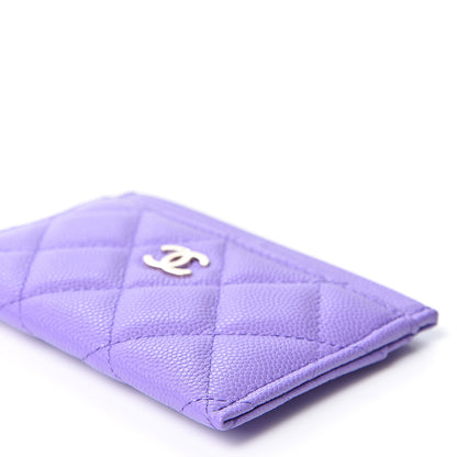 Chanel Caviar Quilted Card Holder Purple 5 of 9