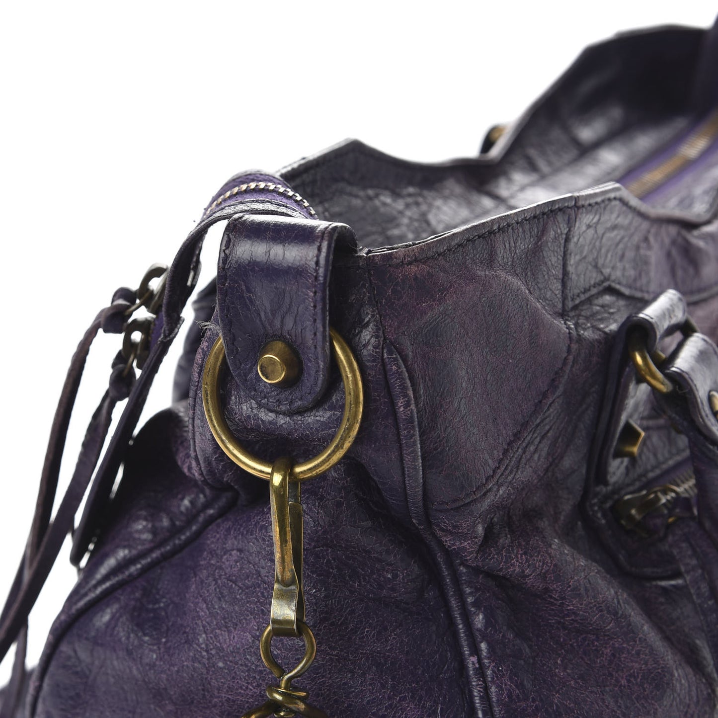 Agneau Classic Gold Hardware Velo Dark Violet