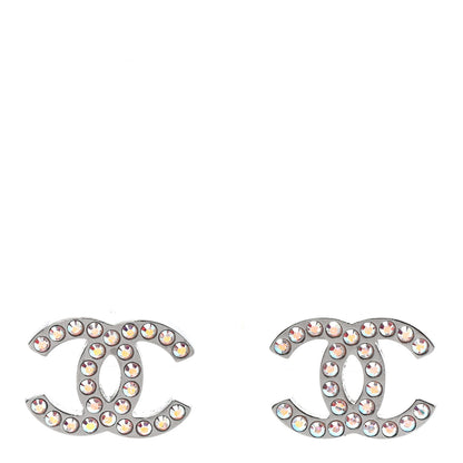 Chanel Ruthenium Crystal CC Earrings 1 of 5