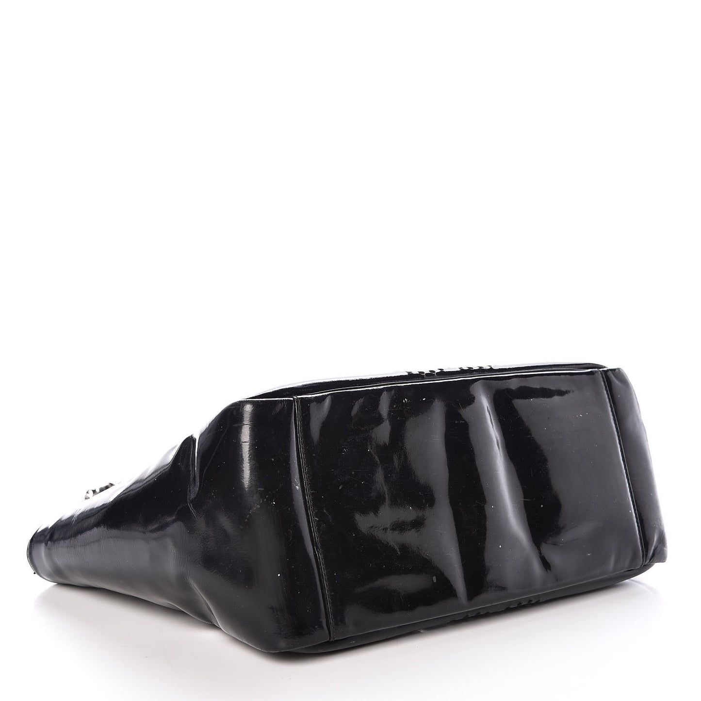 Patent Perforated CC Tote Black