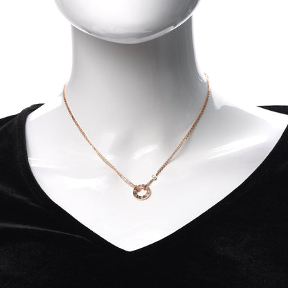 Cartier 18K Pink Gold 2 Diamond LOVE Necklace 2 of 6