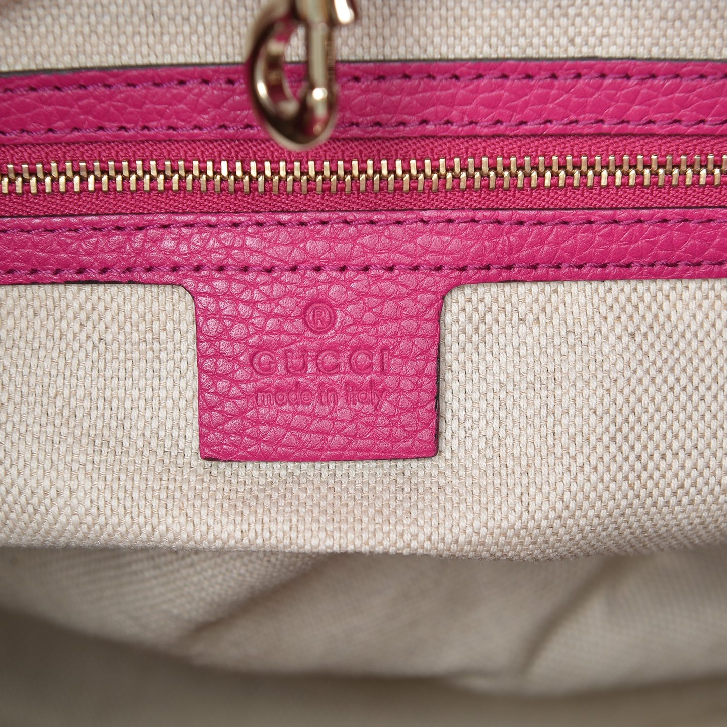 Cellarius Calfskin Medium Soho Chain Shoulder Bag Bright Bouganville
