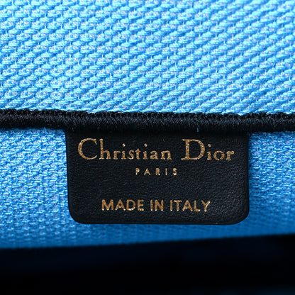 Christian Dior Canvas Embroidered Large Jungle Pop Book Tote Blue 6 of 11