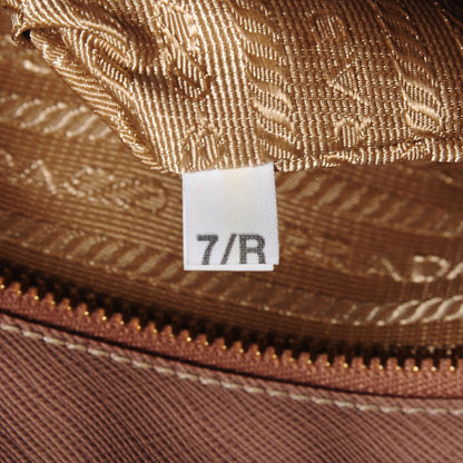 Prada Saffiano Lux Medium Double Zip Tote Cammeo 9 of 13