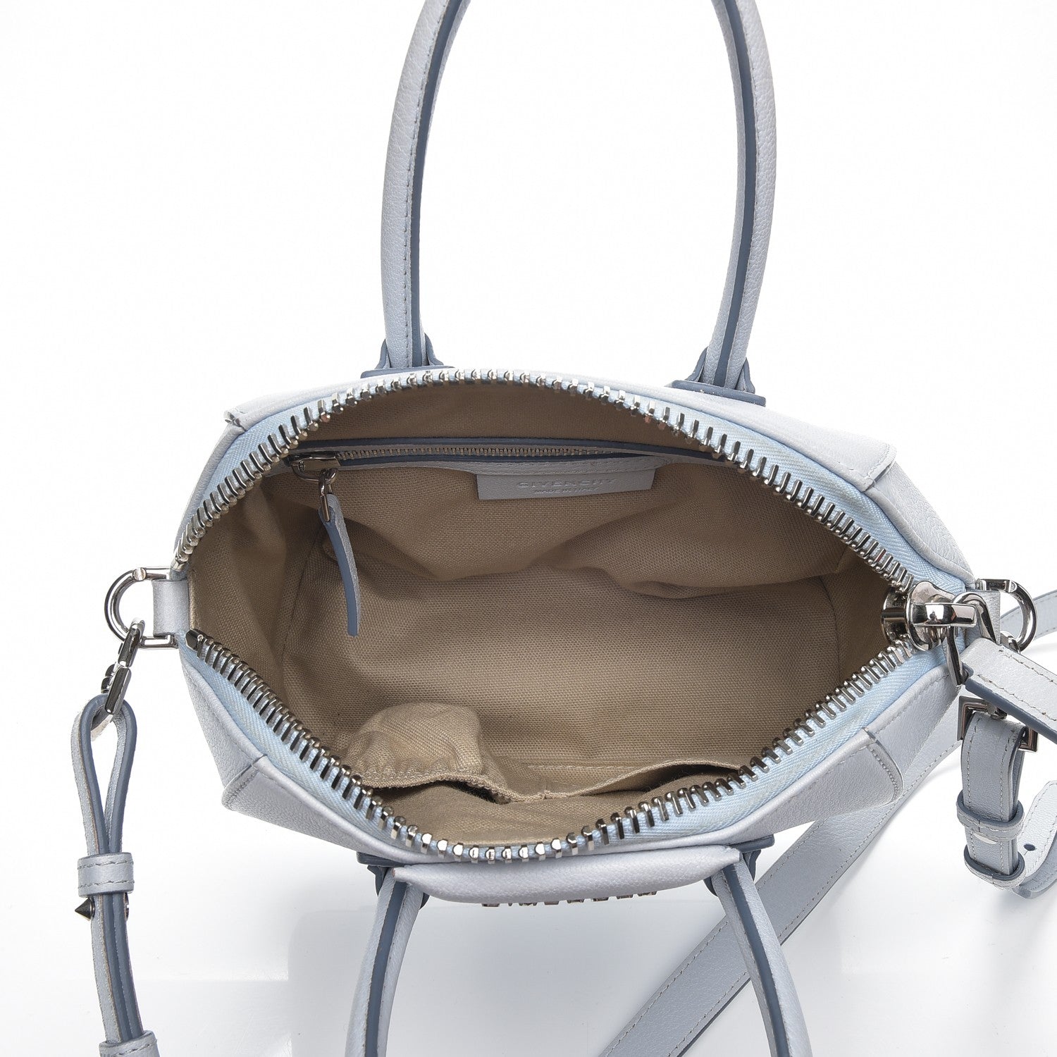 Givenchy Sugar Goatskin Mini Antigona Baby Blue 5 of 11