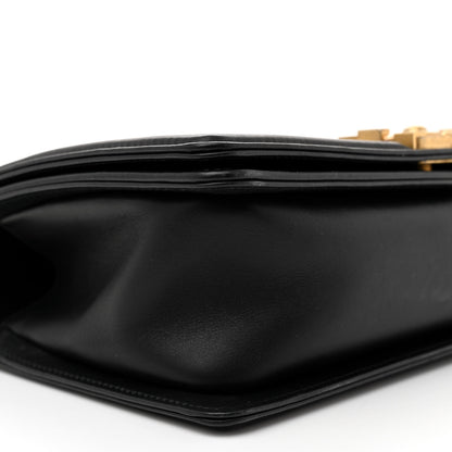 Chanel Calfskin Medium Boy Logo Top Handle Flap Black 9 of 12