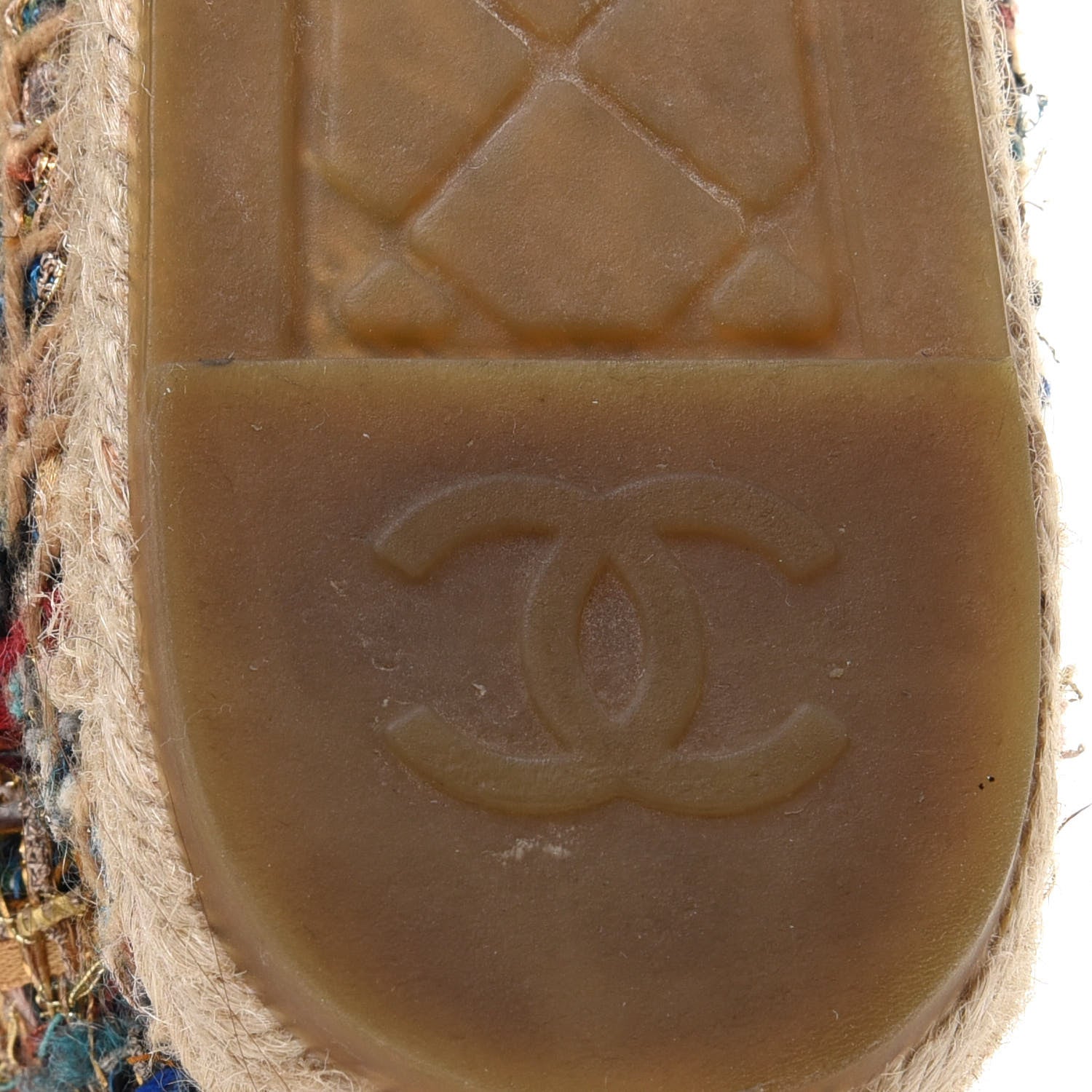 Chanel Tweed Grosgrain CC Espadrilles 37 Multicolor 9 of 15
